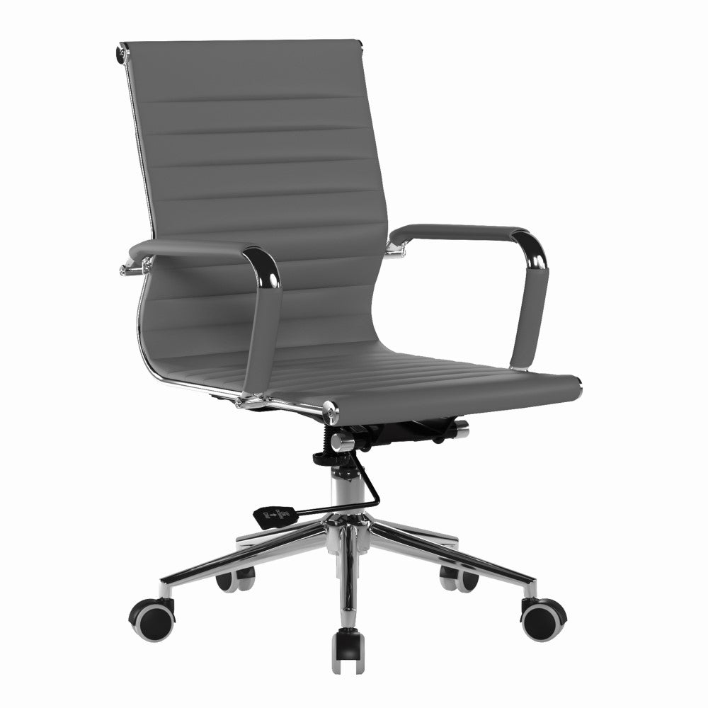Aura Contemporary Medium Back Bonded Leather Executive Office Chair