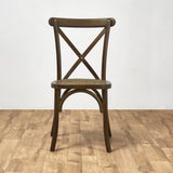 Rustic Oak Crossback Stacking Chair
