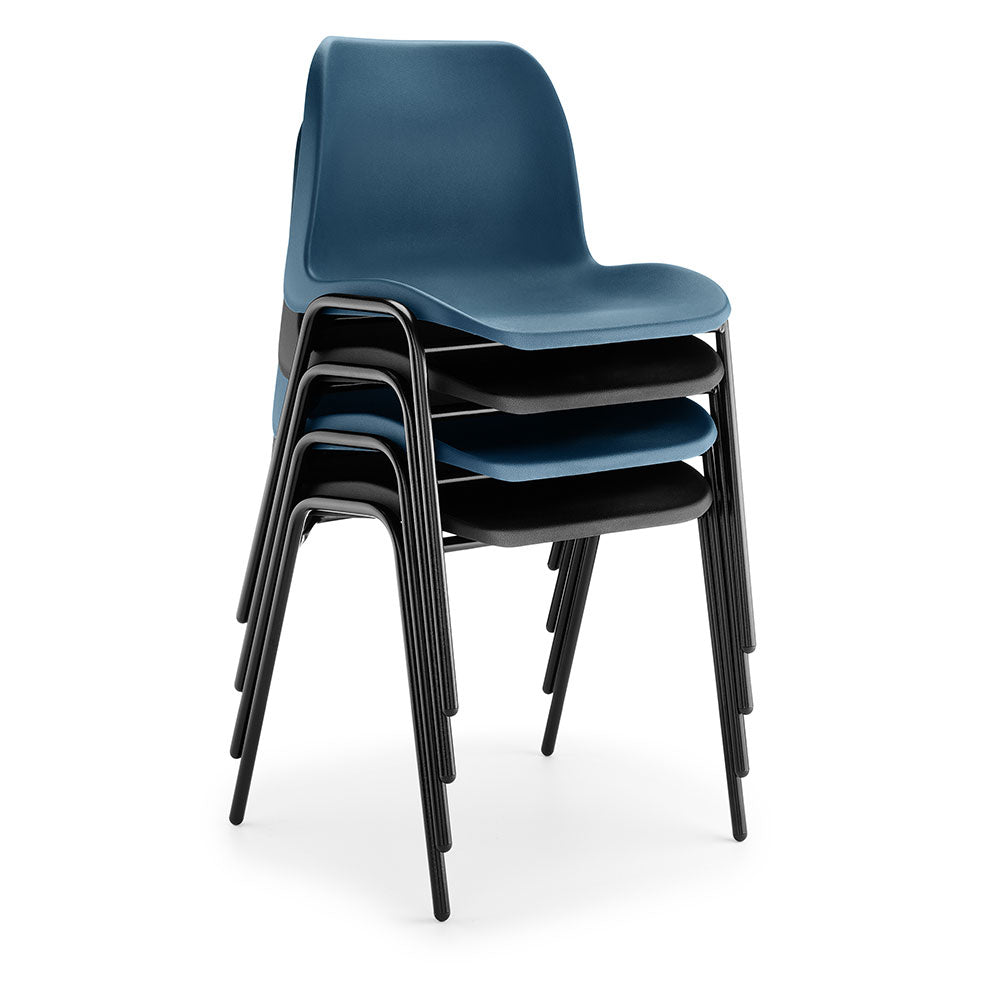 Eco Plastic Stacking Chair - Blue - 430mm