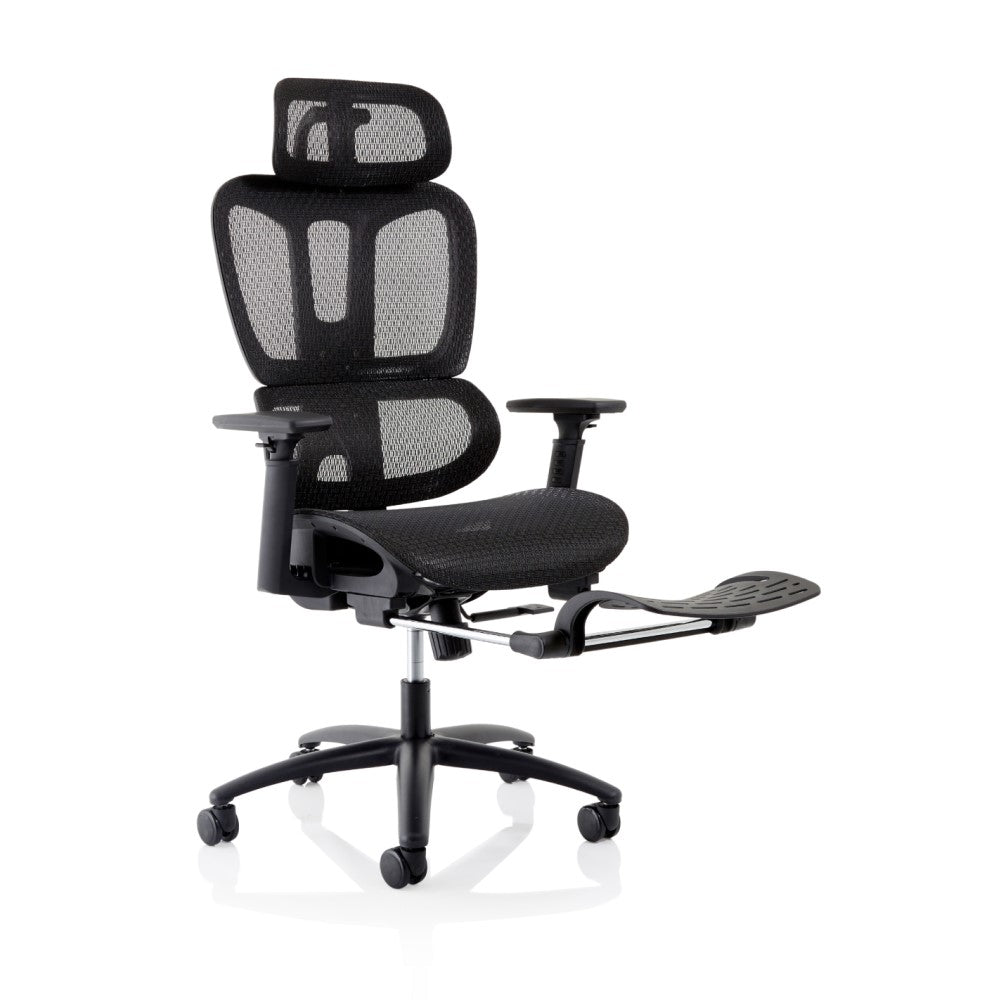 Horizon Executive Mesh Chair with Adjustable Arms and Footrest