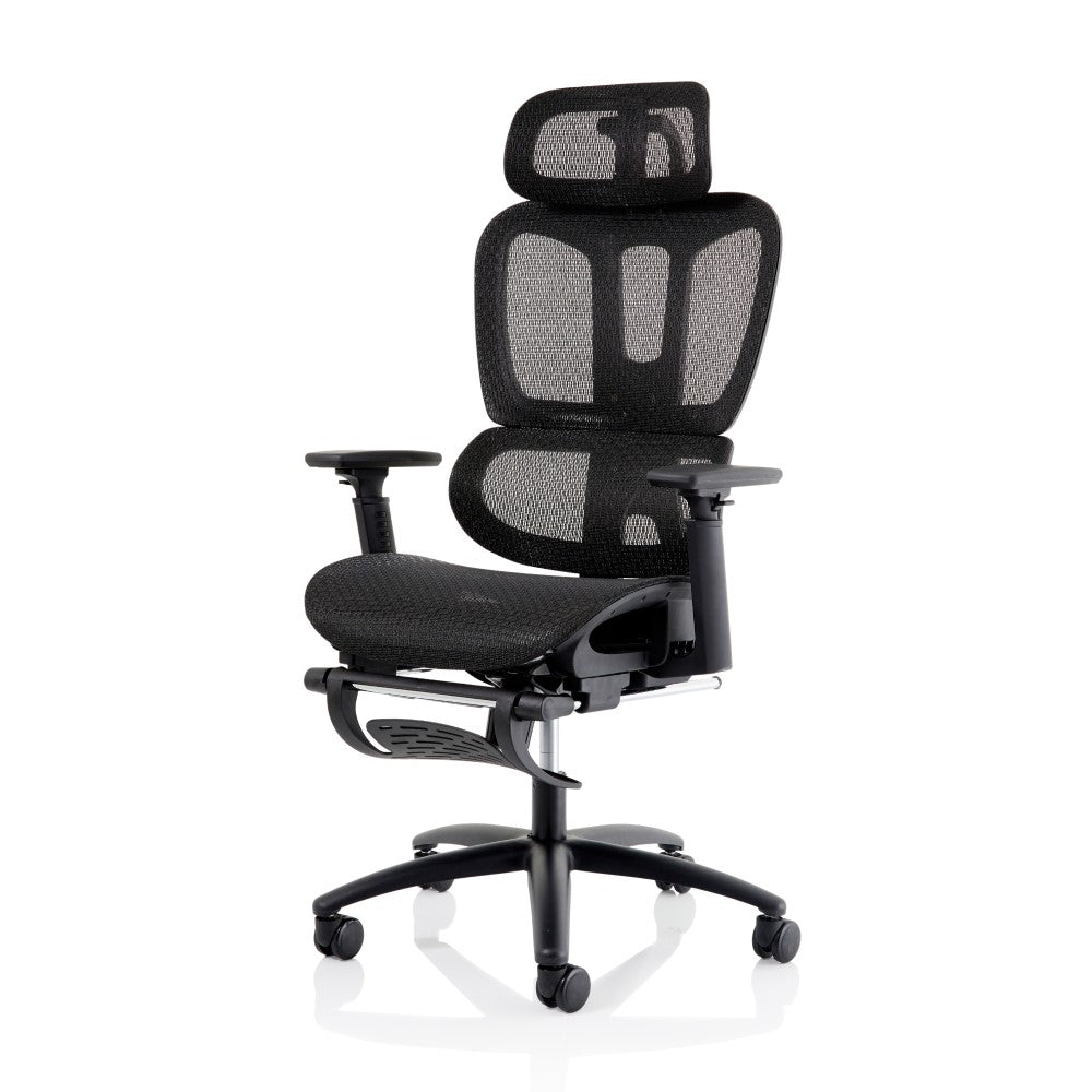 Horizon Executive Mesh Chair with Adjustable Arms and Footrest