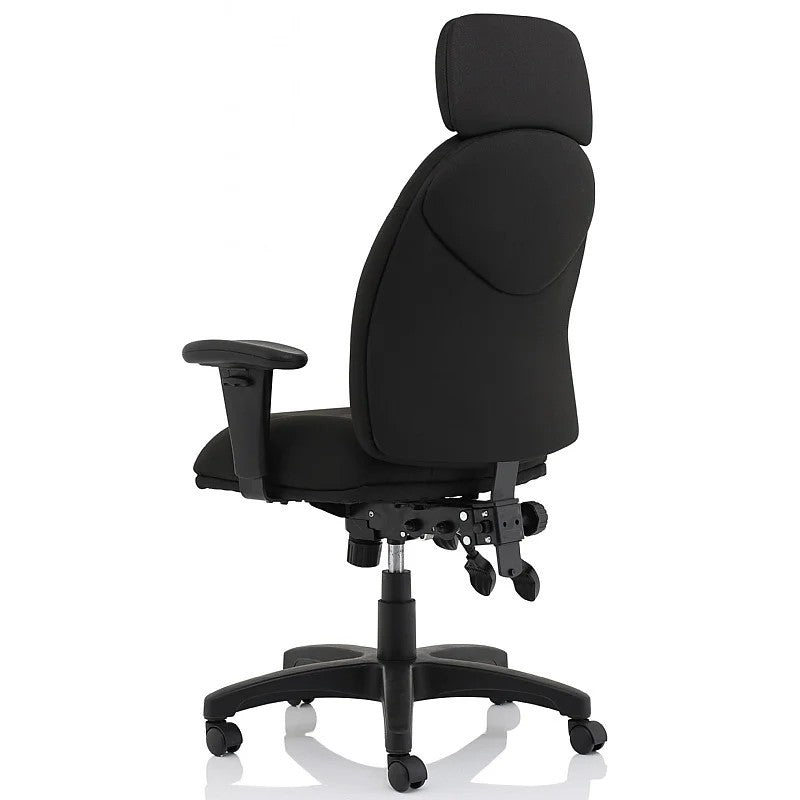Jet Black Fabric Executive Office Chair