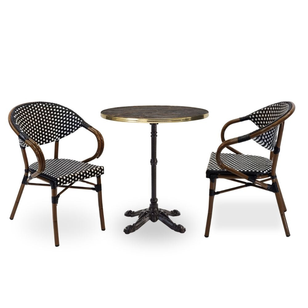 Luxor Wicker Polypropylene Bistro Armchairs