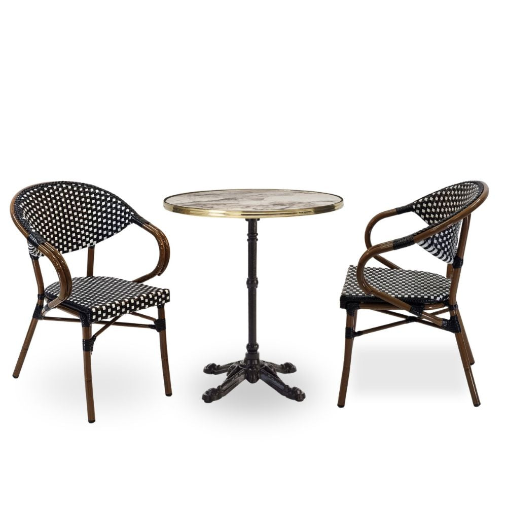 Luxor Wicker Polypropylene Bistro Armchairs