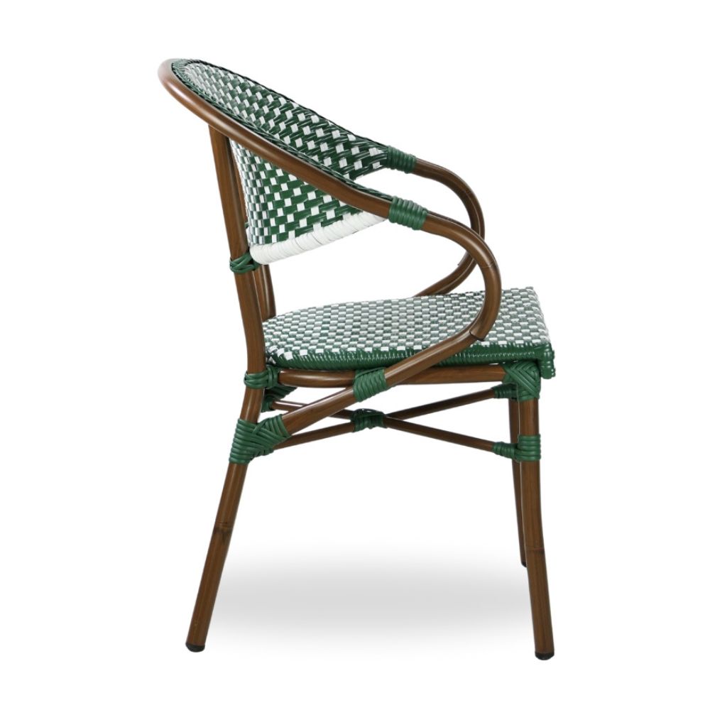 Luxor Wicker Polypropylene Bistro Armchairs