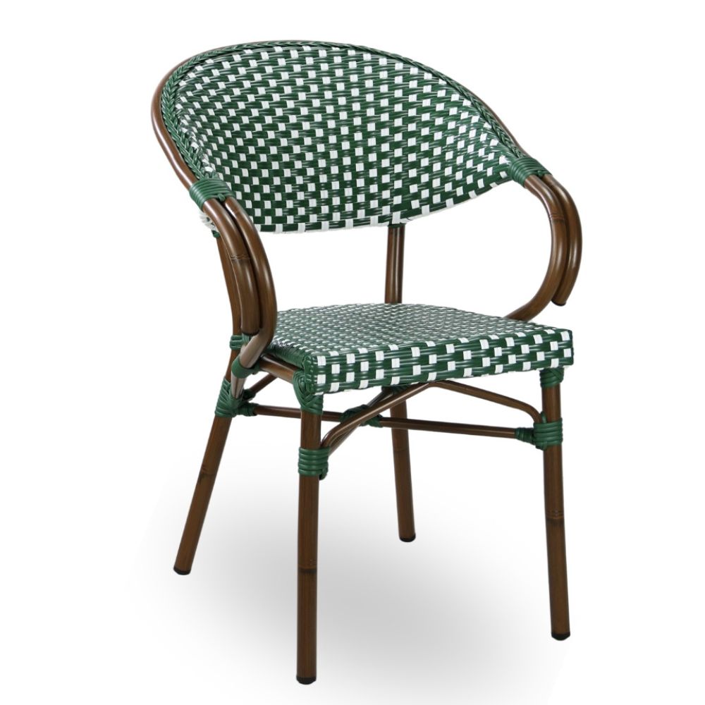 Luxor Wicker Polypropylene Bistro Armchairs