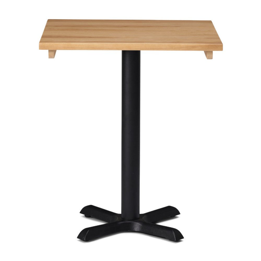 Phoenix Square Cafe Table with Solid Wood Top - 700 x 700mm
