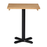 Phoenix Square Cafe Table with Solid Wood Top - 700 x 700mm