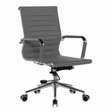 Aura Contemporary Medium Back Bonded Leather Executive Office Chair