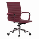 Aura Contemporary Medium Back Bonded Leather Executive Office Chair