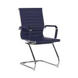 Aura Contemporary Medium Back Bonded Leather Visitor Chairs