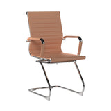 Aura Contemporary Medium Back Bonded Leather Visitor Chairs