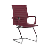 Aura Contemporary Medium Back Bonded Leather Visitor Chairs