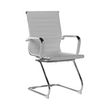 Aura Contemporary Medium Back Bonded Leather Visitor Chairs
