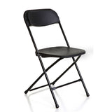 Black Plastic Folding Chair Profile