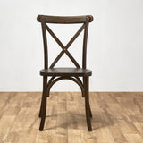Rustic Oak Crossback Stacking Chair - No Cover
