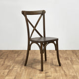 Rustic Oak Crossback Stacking Chair - No Cover