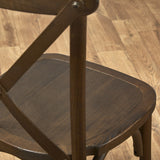 Rustic Oak Crossback Stacking Chair