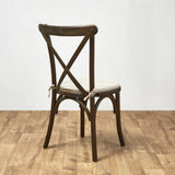 Rustic Oak Crossback Stacking Chair