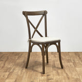 Rustic Oak Crossback Stacking Chair