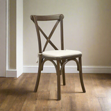 Rustic Oak Crossback Stacking Chair