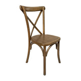 Crossback Stacking Chair with Rustic Finish