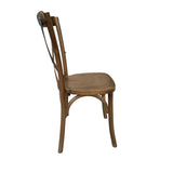 Crossback Stacking Chair with Rustic Finish