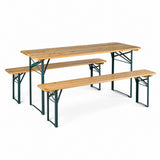 Festival Wooden Folding Beer Table & Bench Set - Standard 6ft (1800mm)