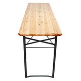 Festival Outdoor Wooden Folding Beer Table - Slimline 6ft (1800mm x 500mm)