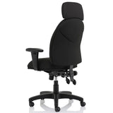 Jet Black Fabric Executive Office Chair