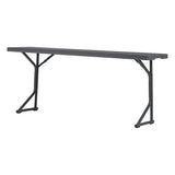 Zown M183 narrow folding table in Shark Grey with folding metal legs