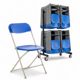 112 Classic Folding Chairs & Trolley Bundle