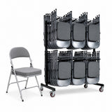 60 Comfort Deluxe Folding Chairs & Double Height Trolley Bundle