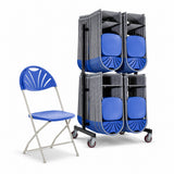 112 Classic Plus Folding Chairs & Trolley Bundle