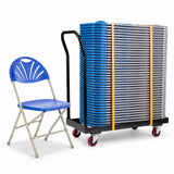 40 Classic Plus Fan Back Folding Chairs & Trolley