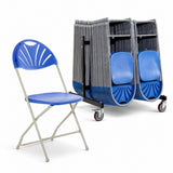 56 Classic Plus Folding Chairs & Trolley Bundle