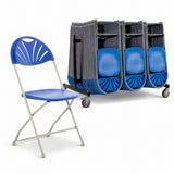 84 Classic Plus Folding Chairs & Trolley Bundle