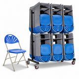 168 Classic Plus Folding Chairs & High Trolley