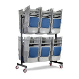 84 Comfort Folding Chairs & Double Height Trolley Bundle