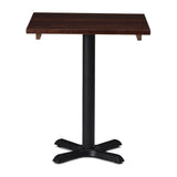 Phoenix Square Cafe Table with Solid Wood Top - 700 x 700mm