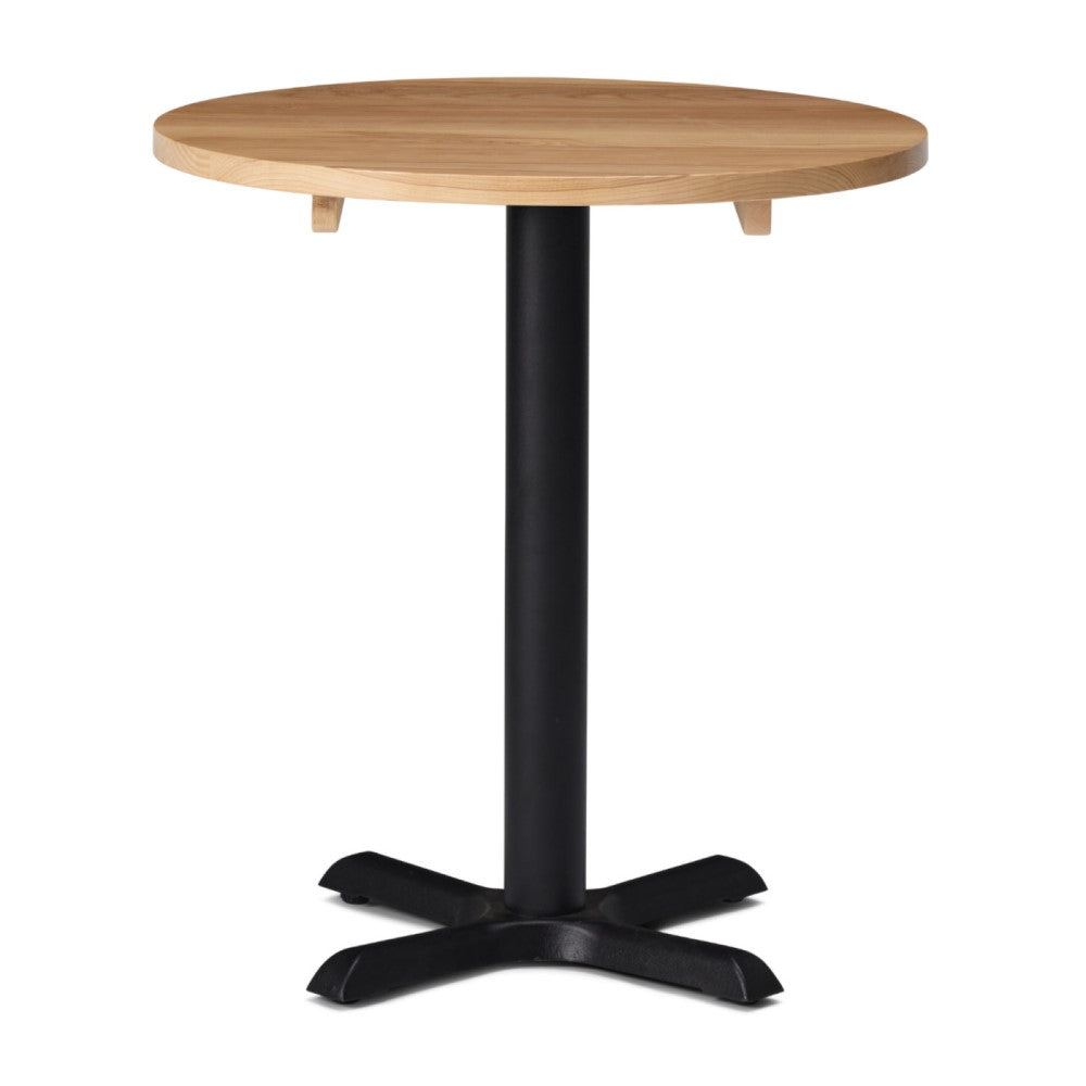 Phoenix Round Cafe Table with Solid Wood Top - Diameter 700mm