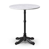 Ilaria Round Solid Marble Cafe Bistro Table