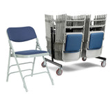 28 Comfort Folding Chairs & Trolley Bundle