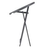Folding round poseur table for receptions and networking events