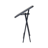 Folding square poseur table for receptions and networking events