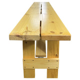 6ft Folding Farm Table & Bench Set – Solid Pine