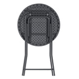 Commercial round cocktail table with folding legs