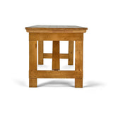 6ft rustic folding farm table made from solid pine - side angle