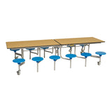 12 Seat Rectangular Mobile Folding Table Seating Unit
