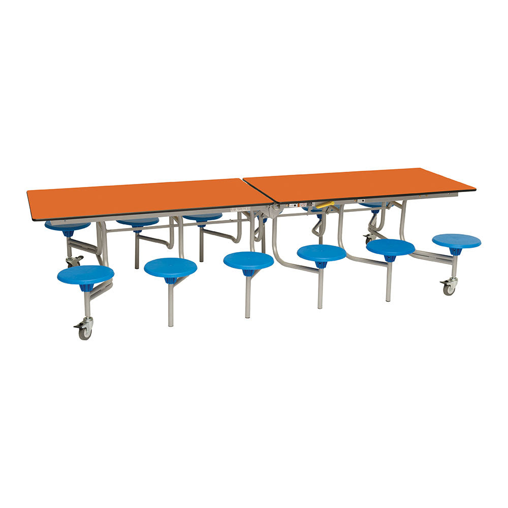 12 Seat Rectangular Mobile Folding Table Seating Unit